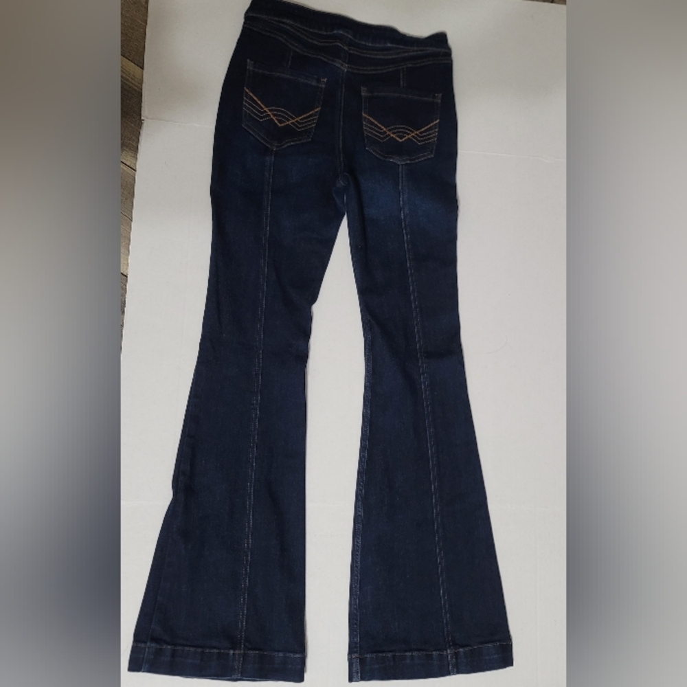 Idyllwind Dark Blue Flare Jeans - Picture 6 of 9